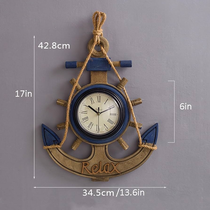 Amazon.co.jp: 船壁時計船手のマリンスタイルのウォールアート