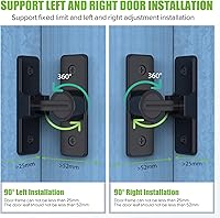 Vista 6 de Herrajes para cerradura de puerta de granero, pestillos de compuerta de seguridad resistente de 90 grados, cerradura de pestillo de perno abatible