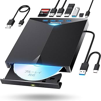 Amazon.co.jp: 薄型多機能 ブルーレイドライブ 外付け USB3.0＆Type-C