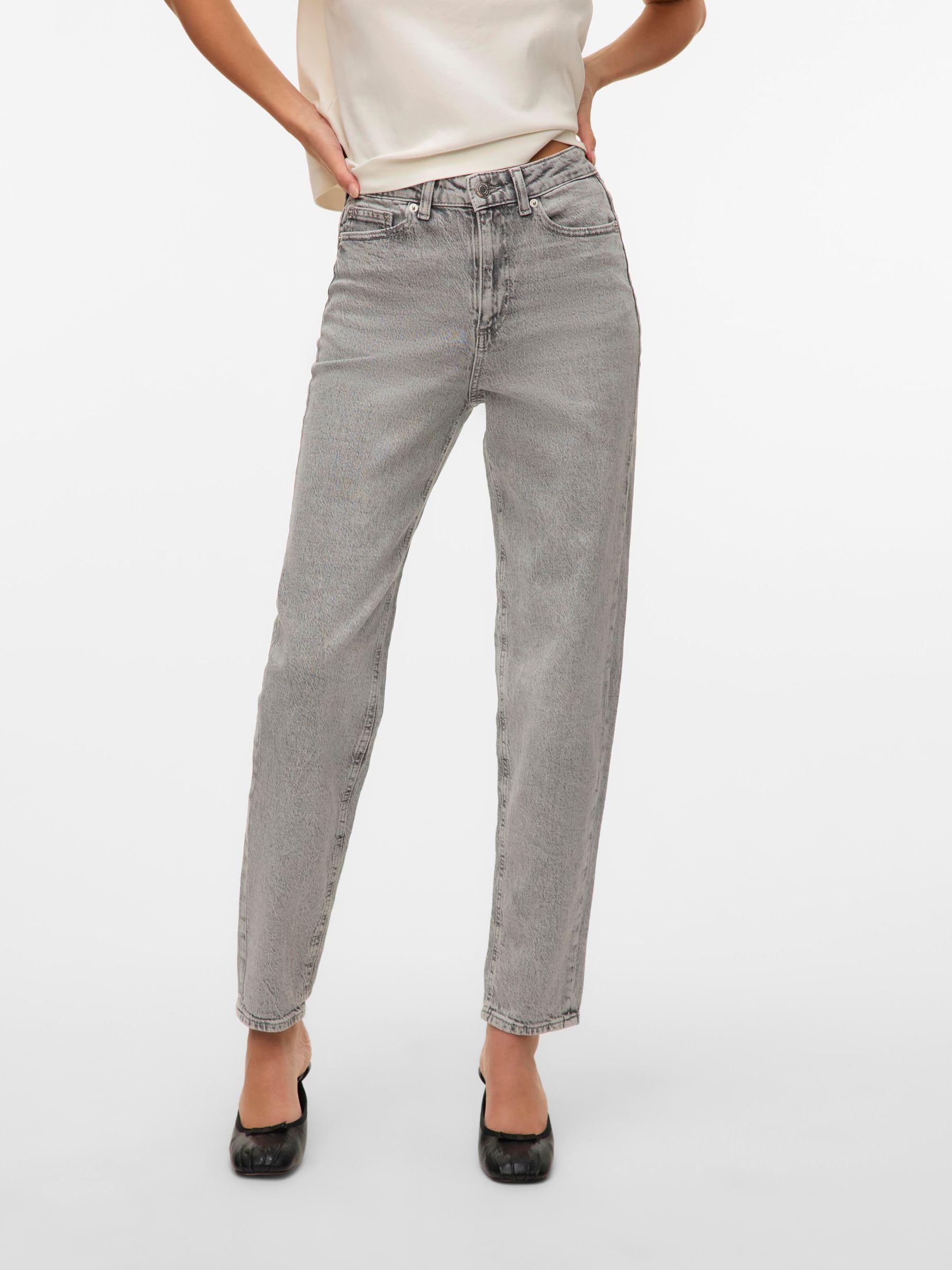 VERO MODA Jean mom VMTESSA Taille Haute Mom Fit Jeans