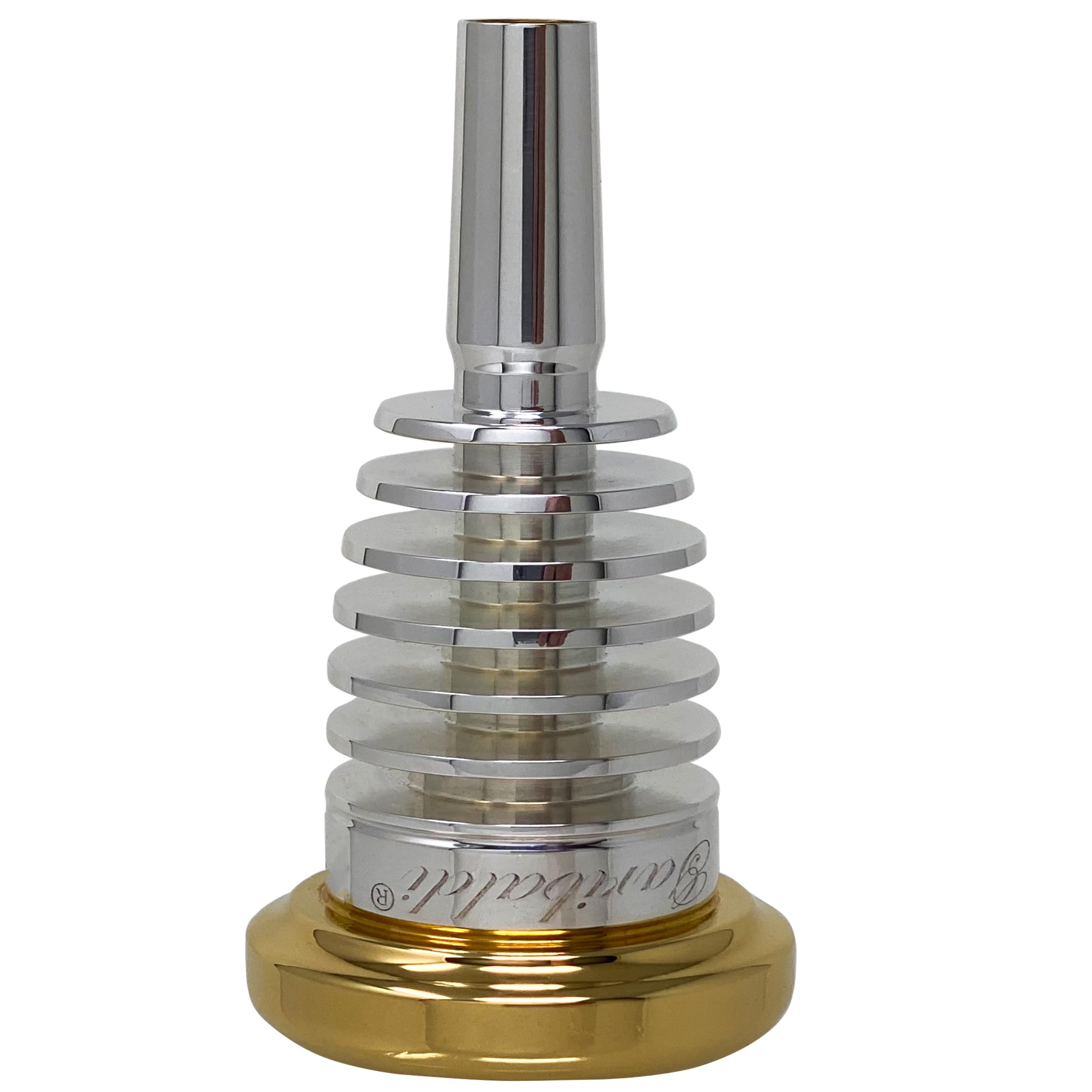 Garibaldi R19 Elite Trombone Silver Plated Single-Cup Gold-Plated Rim Mouthpiece Size R19