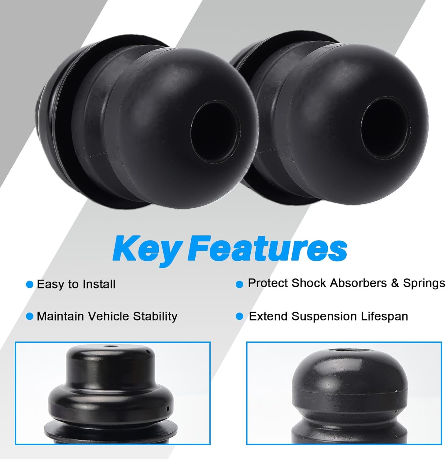 52722-S9V-A04 Rear Bump Stop Fit for Honda Pilot 2003-2008 2 Pcs Replace OE# 52722S9VA04