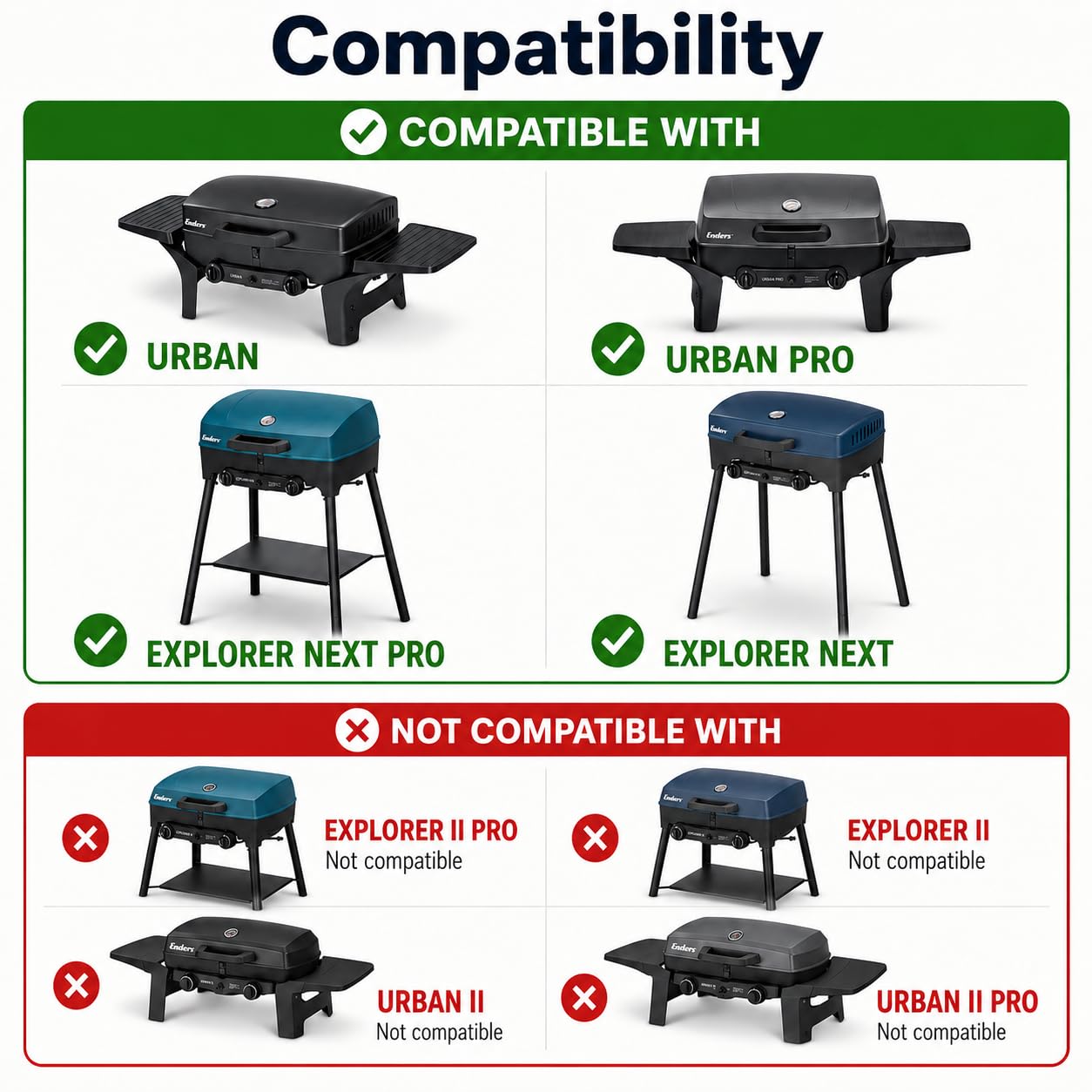 Denmay 32 x 24 cm piastra in ghisa per Enders Urban, Urban Pro, Explorer, Explorer Pro, Grill a gas per Enders 2075, accessorio per piastra per barbecue massiccia, 1 pezzo