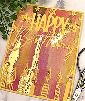 Vista 7 de Troqueles para álbumes de recortes, troqueles de corte de metal de cumpleaños para hacer tarjetas, plantilla de papel para manualidades, plantillas