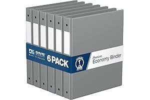 Premium Economy 1-Inch Binder in Essential Grey: A Study in Organization and Style