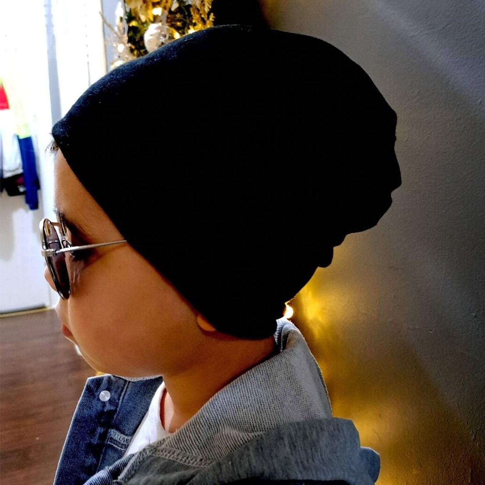 DRESHOW 5 Sztuk Czapek Dziecięcych Unisex dla Dzieci Bawełniane Czapki z Czaszką Miękka Czapka z Dzianiny Dziecięca Czapka dla Maluchów na 6-60 Miesięcy