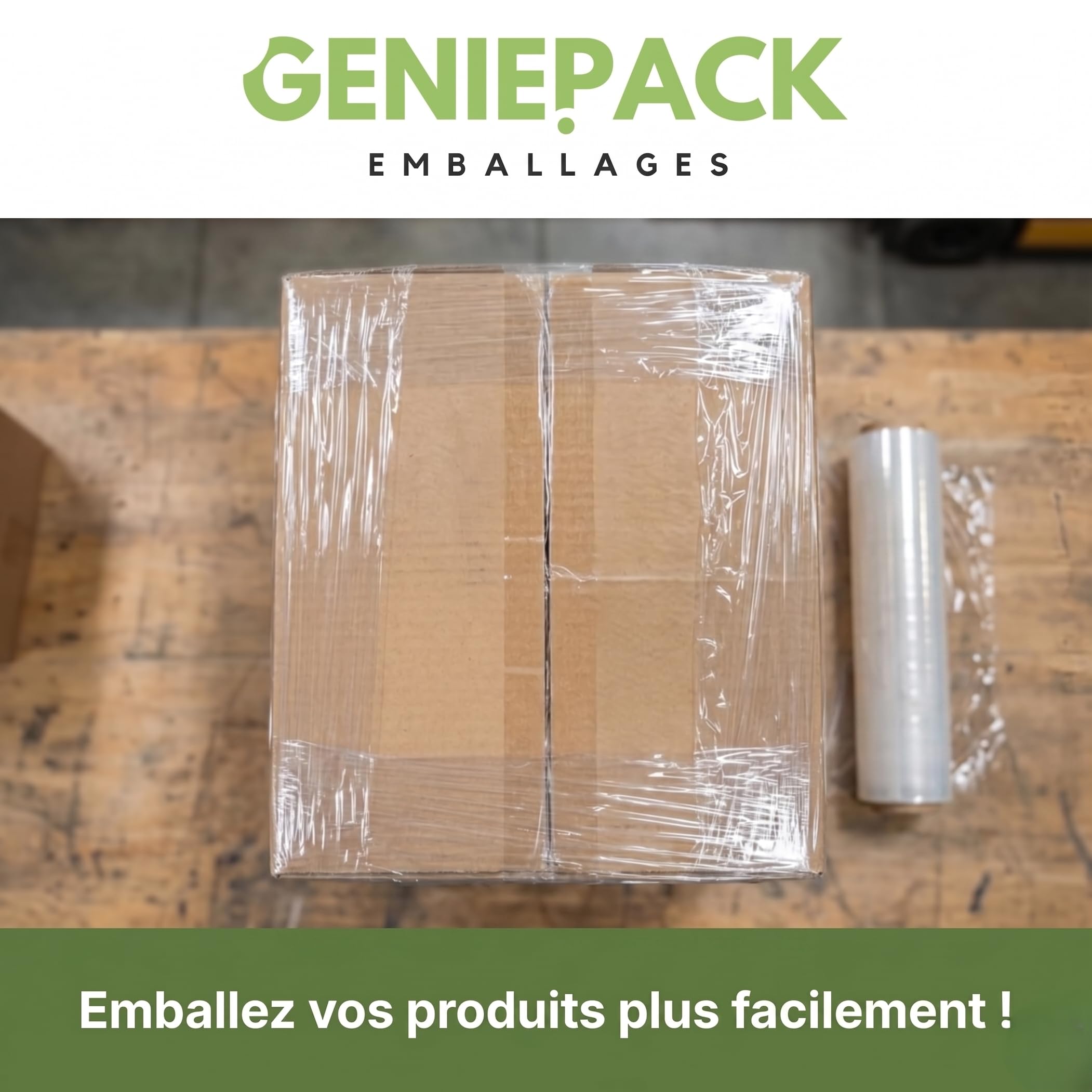 Film Étirable Transparent 500 mm x 23 Microns 1,5kg Lot de 12 Rouleaux
