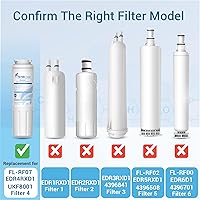 Vista 4 de Filterlogic UKF8001 Reemplazo para EveryDrop by Whirlpool Filtro de agua para refrigerador 4, EDR4RXD1, 7 filtros