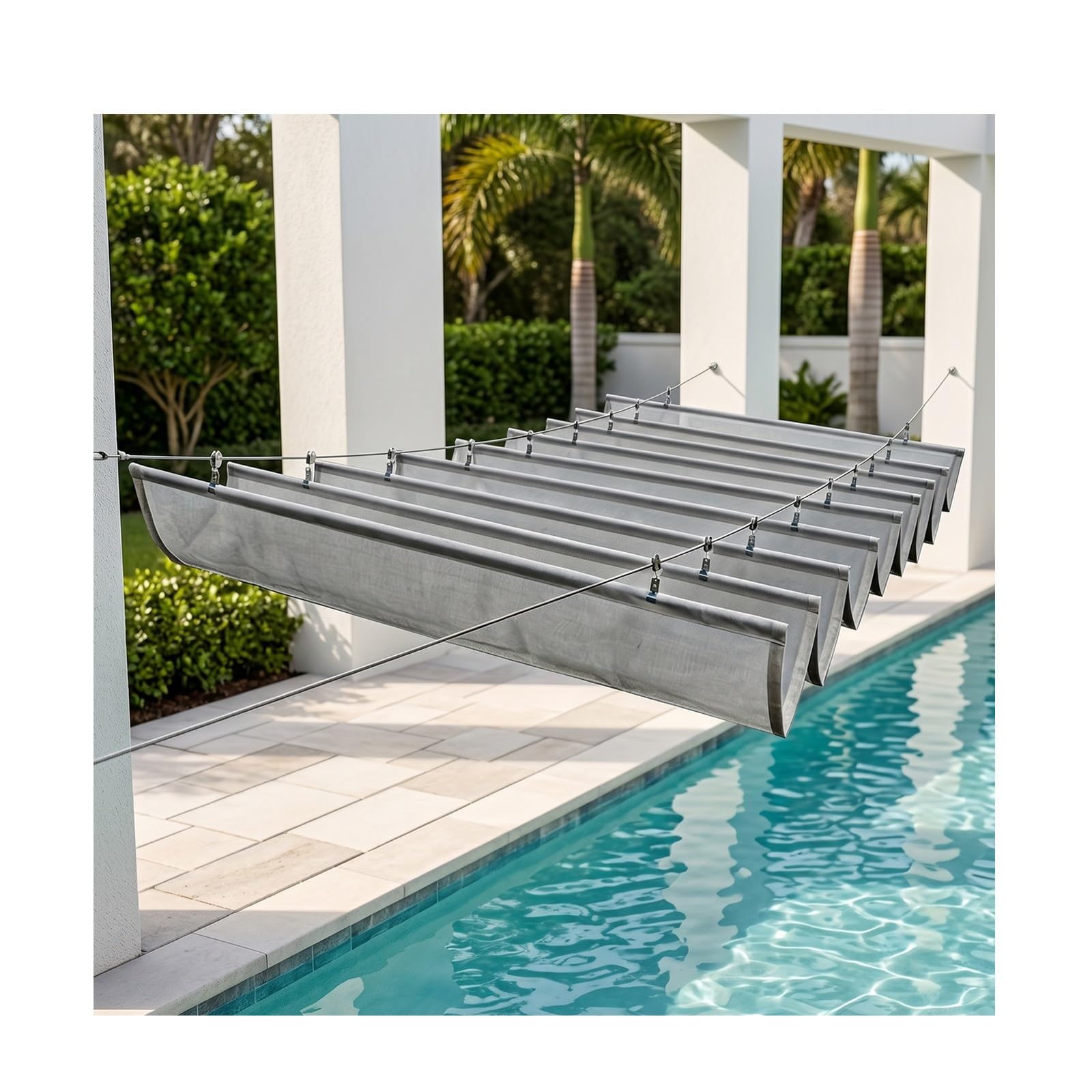 Auvent extérieur en U pour pergola et patio profitez du jardin à l'ombre