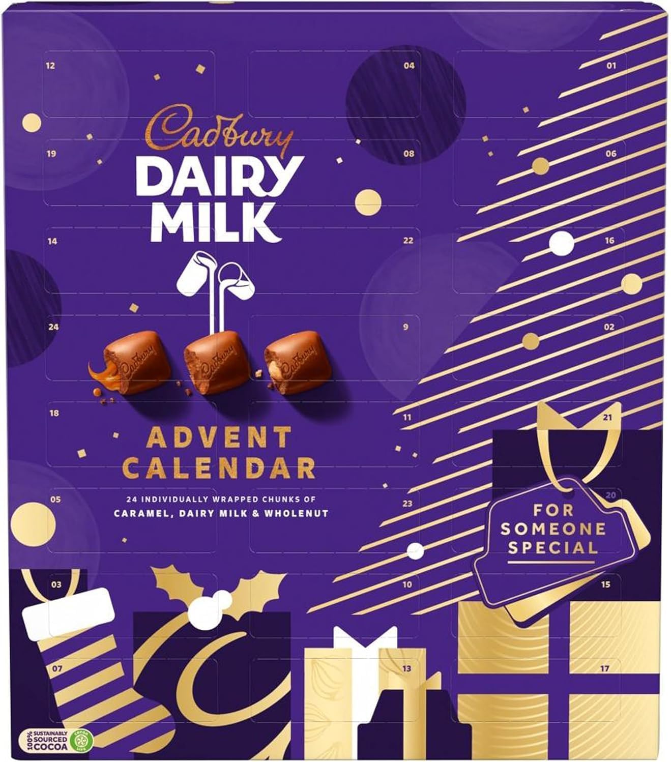 Cadbury Dairy Milk Mixed Chunk Advent Calendar 258g (Pack of 1)