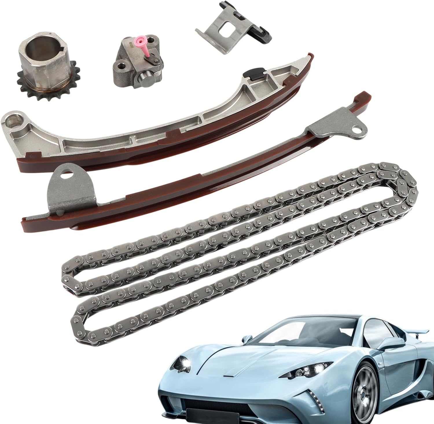 TK64 Engine Timing Chain Kit Compatible with Toyota RAV4 2009-2015 for Lexus ES300H NX300H 2015 2.5L VENZA Scion Camry 2.5L 2.7L 16V 1ARFE 2ARFE 2009-2016 After-Market Parts