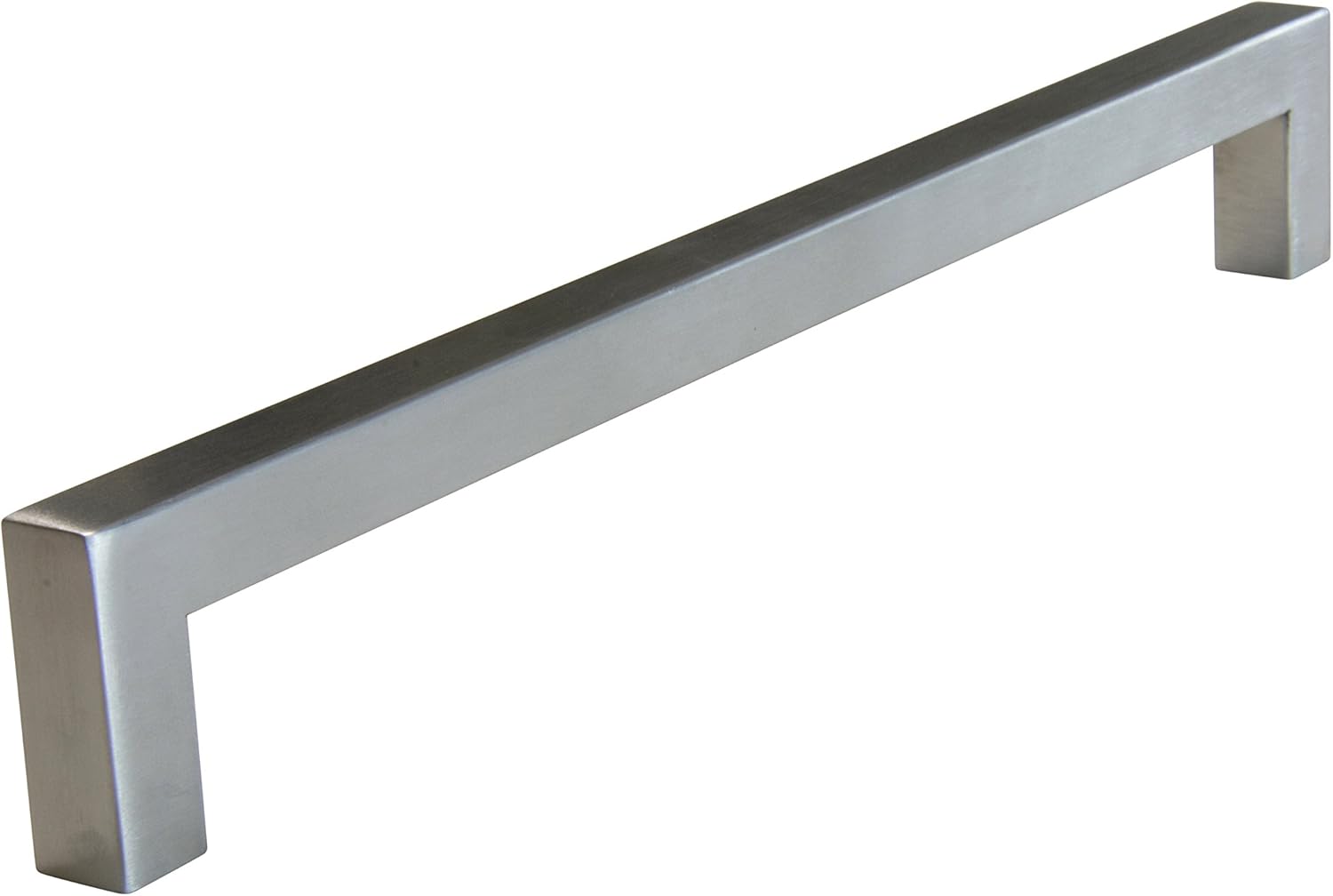 RCH Hardware H-C128H-224-SSB Ultralight Stainless steel Rectangular bar Pull Handle For Cabinets & Drawers (9 5/16 inch | 236Mm)