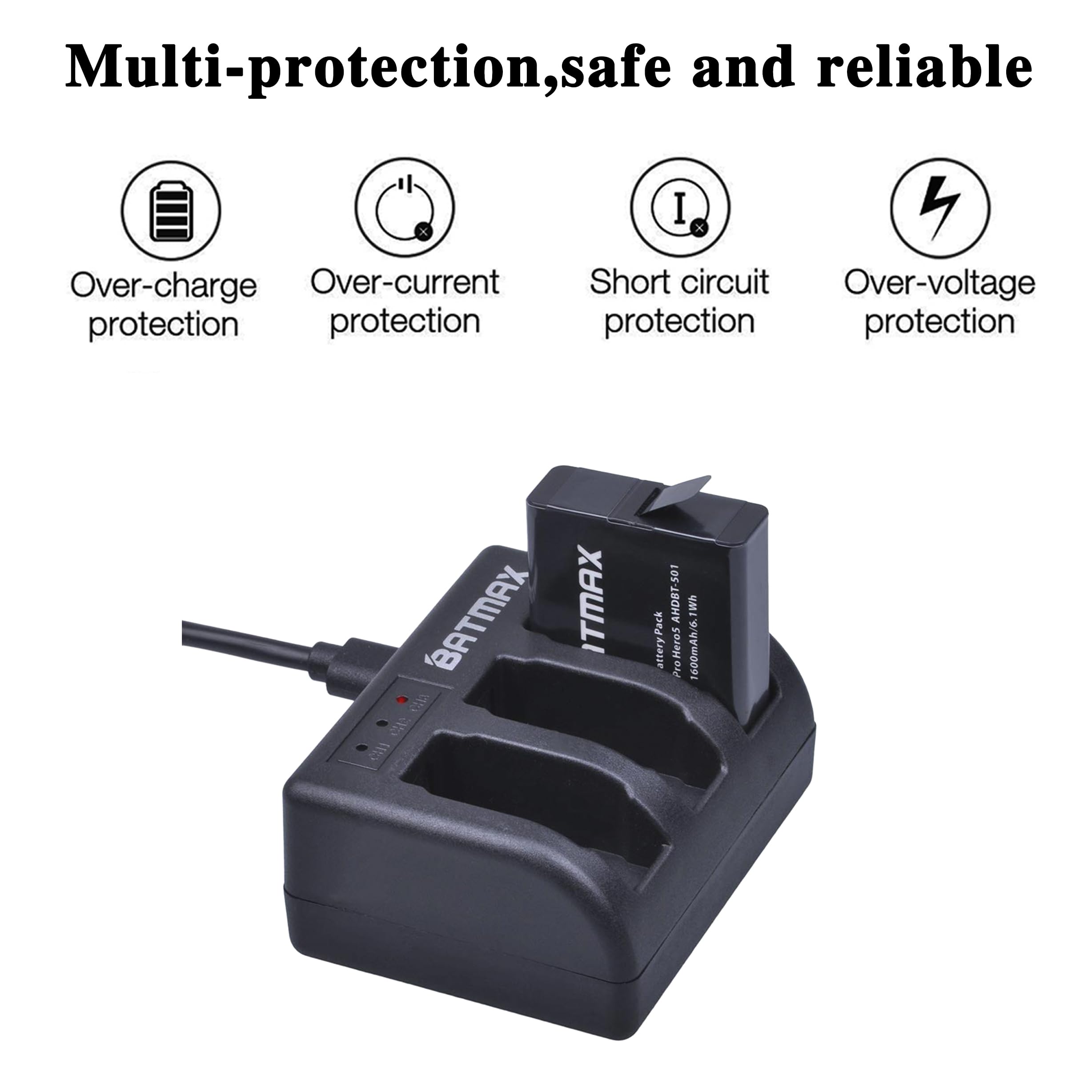 Amazon.com : Batmax GoPro Hero 5/6/7/8 Replacement Batteries (3