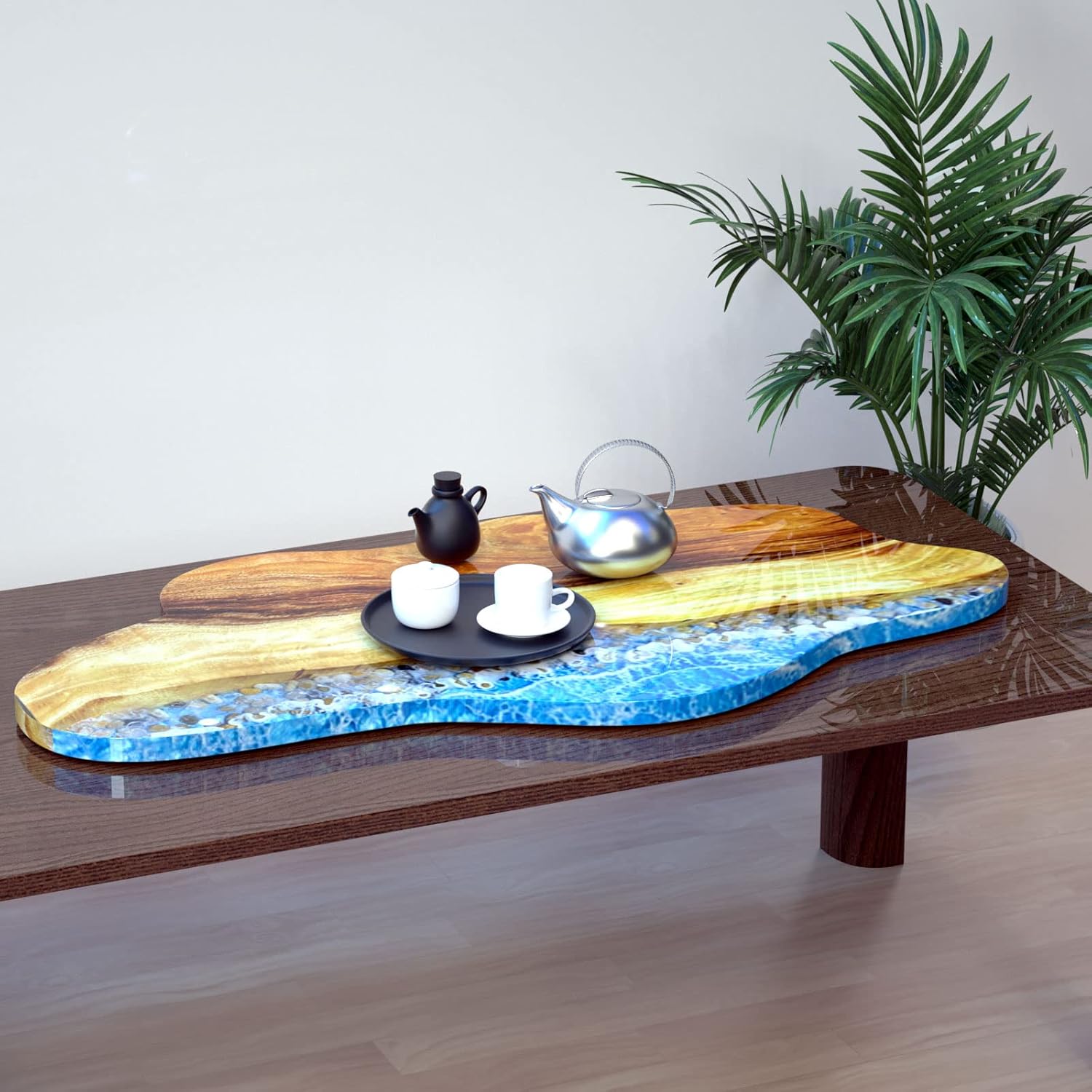 Large Resin Table Mold 24 inch Epoxy River Table Mold, Silicone Resin Tray Molds for River Table, Charcuterie Boards, Coffee Table, Desk Board, Cutting Board