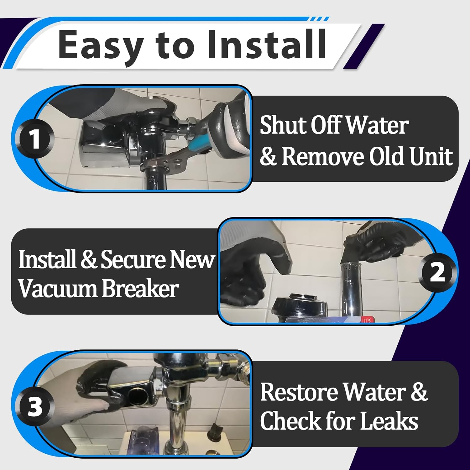 12 Pcs Vacuum Breaker Repair Kit, for Flushometers, Replaces Broken/Malfunctioning Vacuum Breakers, Breaker Repair Kit, Small