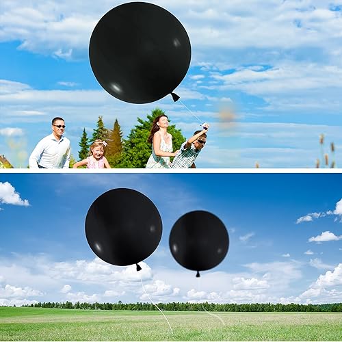 Miniatura 28 de Leitee 2 globos gigantes de 72 pulgadas, redondos, de látex, huevos humanos, gigantes, globos inflables para decoración de cumpleaños, bodas