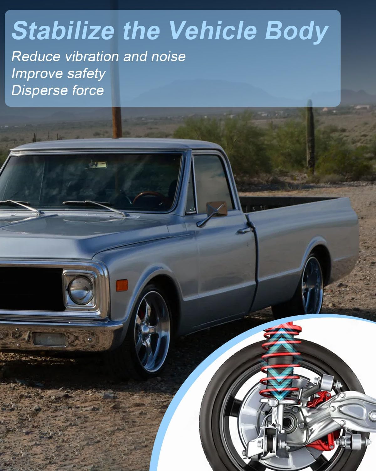 7-101 Body Mount Bushing Kit Fit for Chevy C10 1967-1972, Red