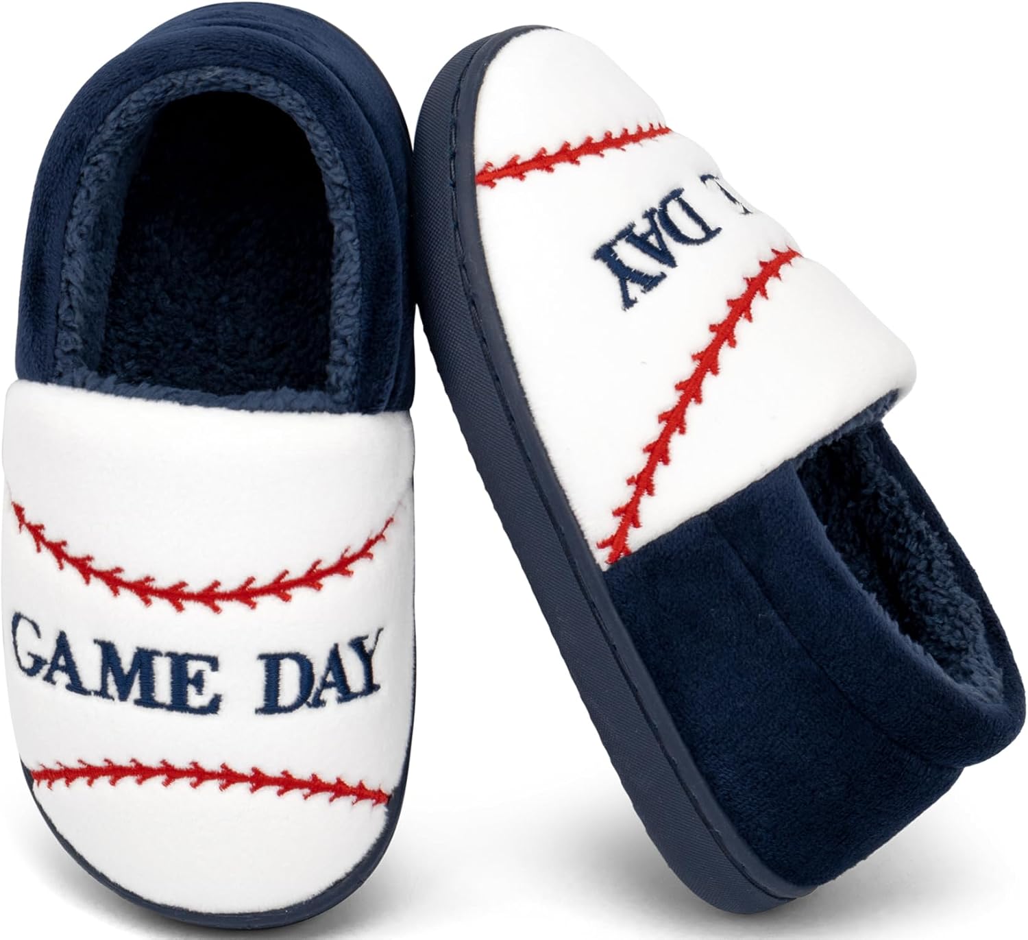 INMINPIN Kids Toddler Ball Sports Slippers Girls Boys Cozy Warm House Shoes Memory Foam Non-Slip Indoor Outdoor Slippers for Sports Fan (Toddler/Little Kid/Big Kid) - Image 5