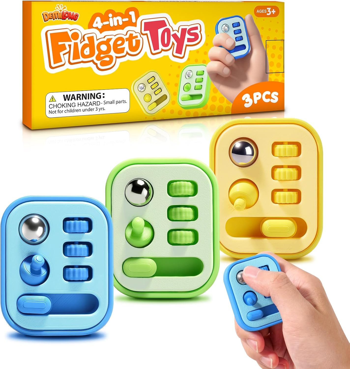 Handheld Fidget Toys for Kids Adults: Multi-Functional Silent & Audible Fidget Pad for ADHD Anxiety Relief – 3 Pack Stress Sensory Toys with Slider, Gears, Controller Stick, Balls – Classrooms Prize Handheld Fidget Toys for Kids Adults: Multi-Functional Silent & Audible Fidget Pad for ADHD Anxiety Relief – 3 Pack Stress Sensory Toys with Slider, Gears, Controller Stick, Balls – Classrooms Prize
