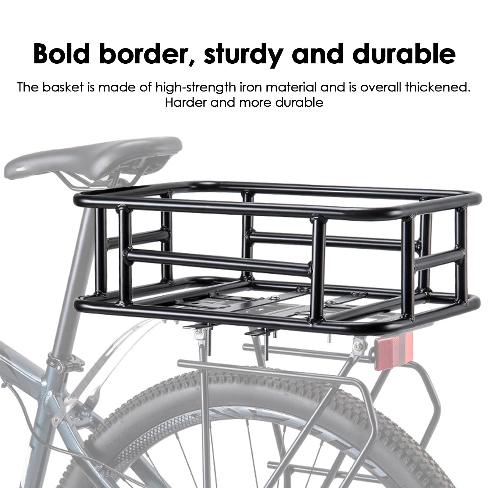 Rear Basket, Heavy Duty Bicycle Basket, Rear Rack Basket, Cargo Basket, Basket With Liner, Electric Rear Basket, Heavy Duty Rear Rack Basket, Biciclette Cargo Basket,