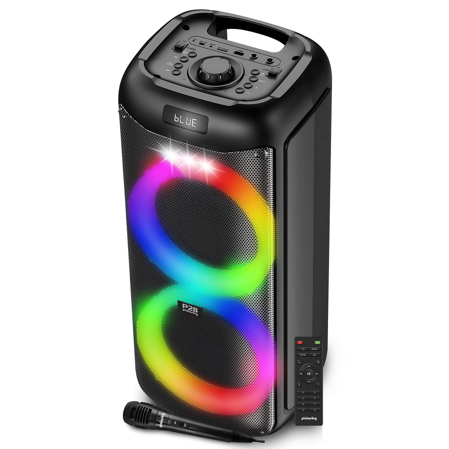 Max28 Enceinte Passive 800W – 2x8 Pouces, Son Puissant Et Clair, Parfaite Pour DJ Mobiles, Karaoké Et Soirées à Domicile – Poignées Intégrées, Facile à Transporter