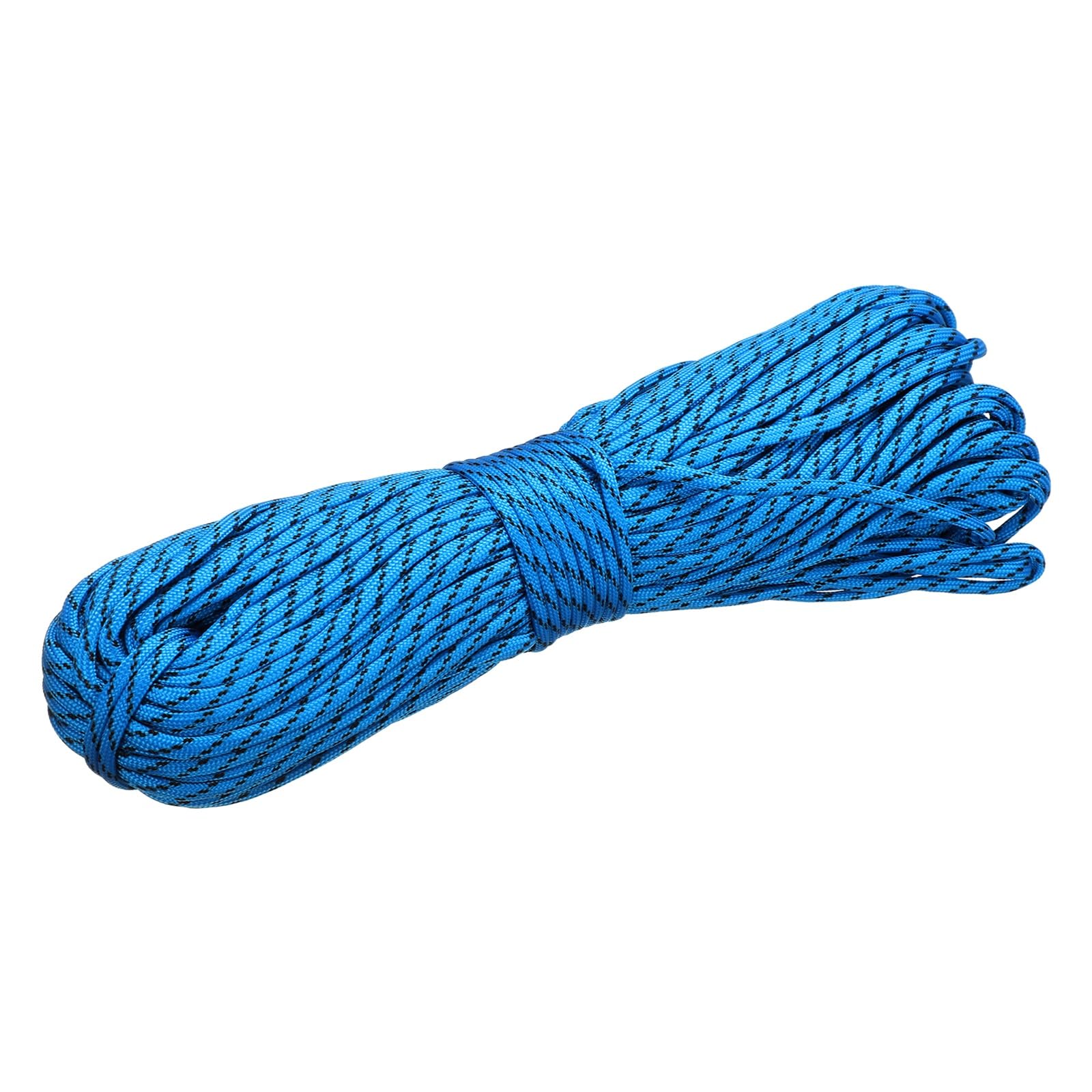 sourcing map 4mm Paracord Rope, 151ft/46m 7 Strand Heavy Duty Camping Rope Braided Polypropylene Ropes, Lightweight Tie-Downs Utility Cord for Marine, Indoor & Outdoor, Stripe Dark Blue