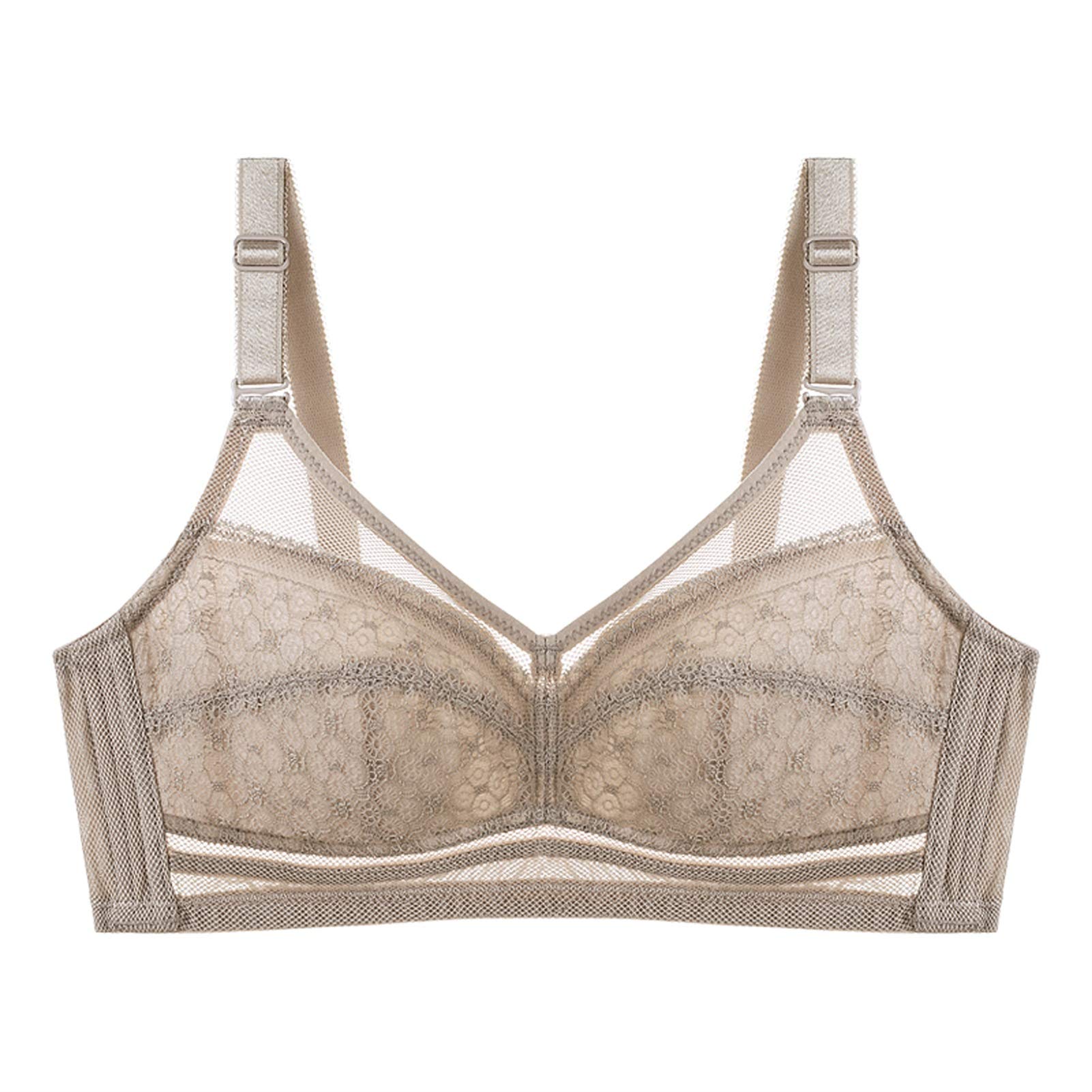 Bralette Bralette - Reggiseno imbottito senza fili, sexy per tutti i giorni, comodo e convertibile Air Bralette (colore : pasta di fagioli, misura: 95D)