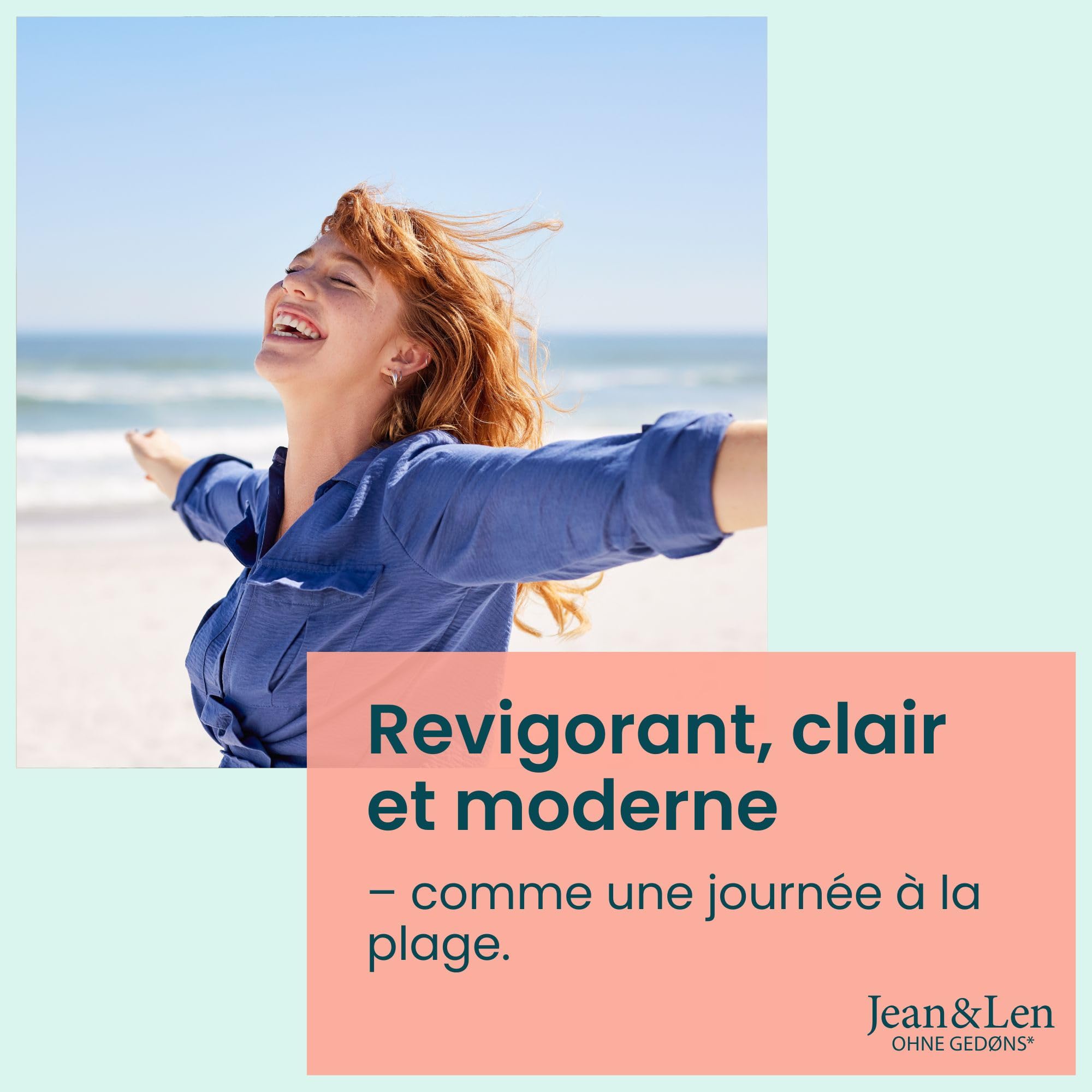 Jean & Len Shampooing Pamplemousse Rose & Spiruline, nettoie cheveux & cuir chevelu en profondeur, élimine sébum & résidus, protège de la casse, sans silicones & parabènes, végane, 300 ml