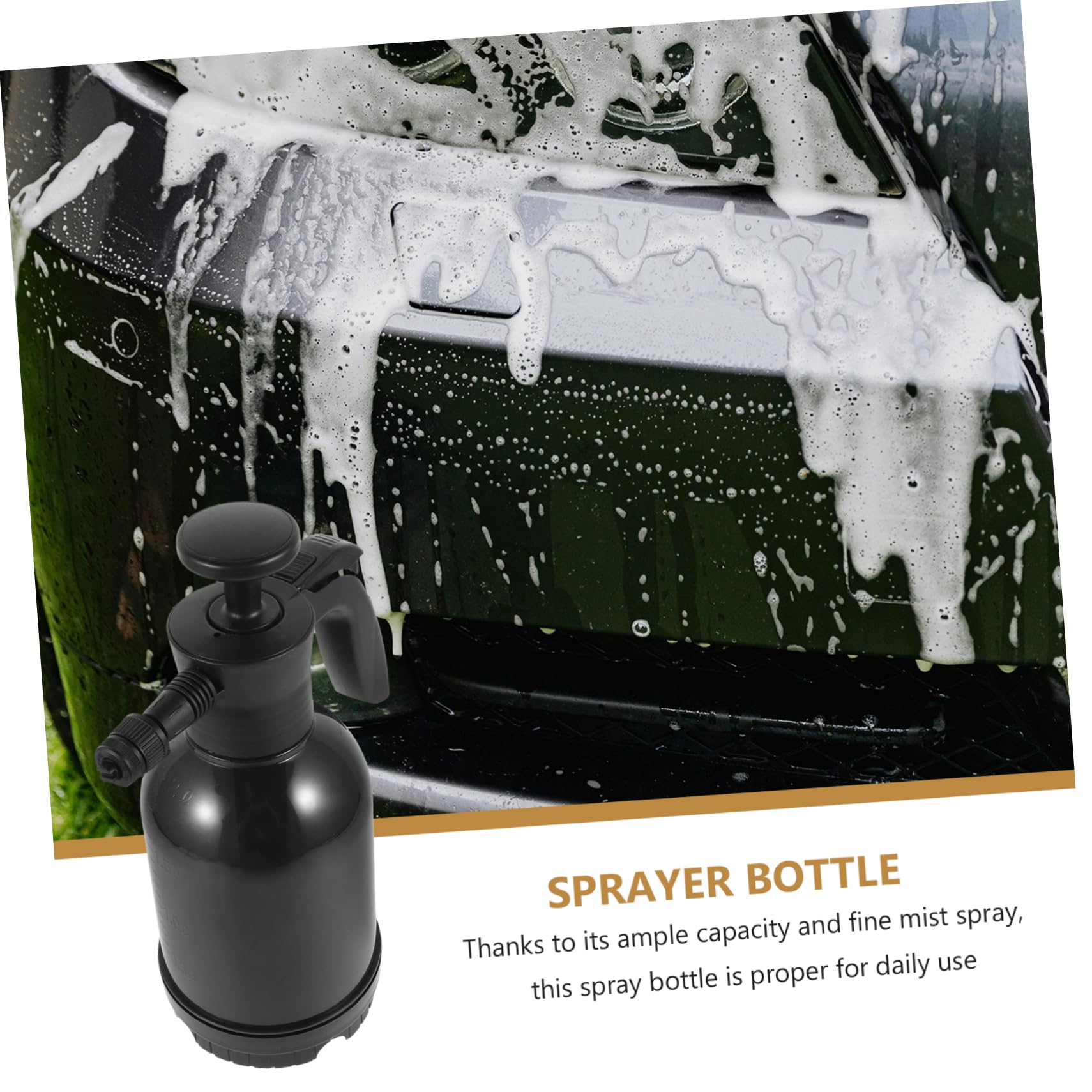 PLAFOPE Hand Pump Foam Sprayer Versatile Pressure Foam Spray Bottle for Car Wash Garden Use User-Friendly Design for Extended Tasks Uniform Coverage for Cleaning