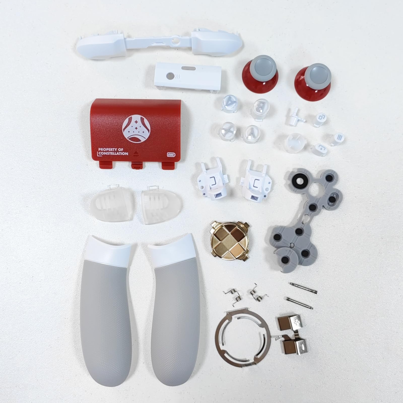Set di Gusci di Ricambio per Xbox Series X/S Controller - Limited Edition, Custodia Completa con Piastre di Copertura Coperchio della Batteria Bottoni Accessori (Bianco)