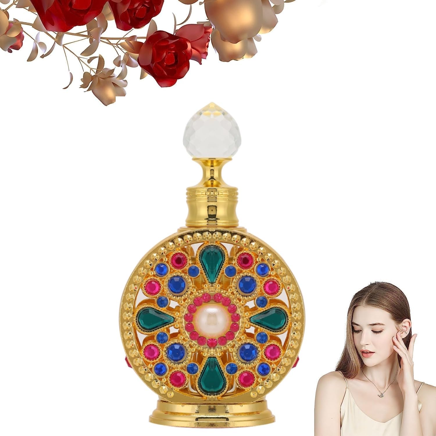 LIZEALUCKY Arabian Concentrated Perfume Oil for Women - Long Lasting Retro Essential Oil Gift, 15ml
