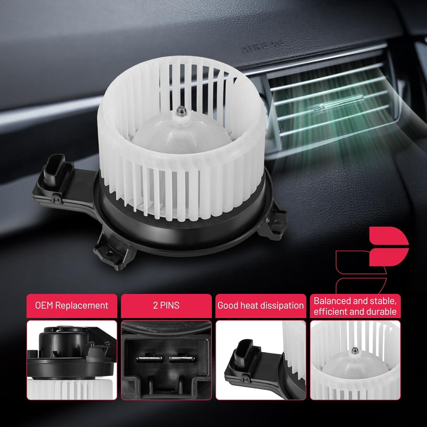BDFHYK AC Heater Blower Motor Fan 700333 Compatible with Honda 20-20 CR-V,18-23 Odyssey, Compatible with Subaru 18-23 Crosstrek,17-22 Impreza,20-22 Legacy Outback,HVAC Blower Motor Assembly 72223FL00A
