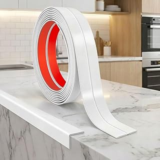 10FT Wall Corner Protector Moulding Trim, Flexible Wall Trim Peel and Stick Trim Molding, Soft PVC Molding Trim Edge Guard for Wall Corner, Ceiling, Edge, Window, Door Frame (White, W:0.63 IN)