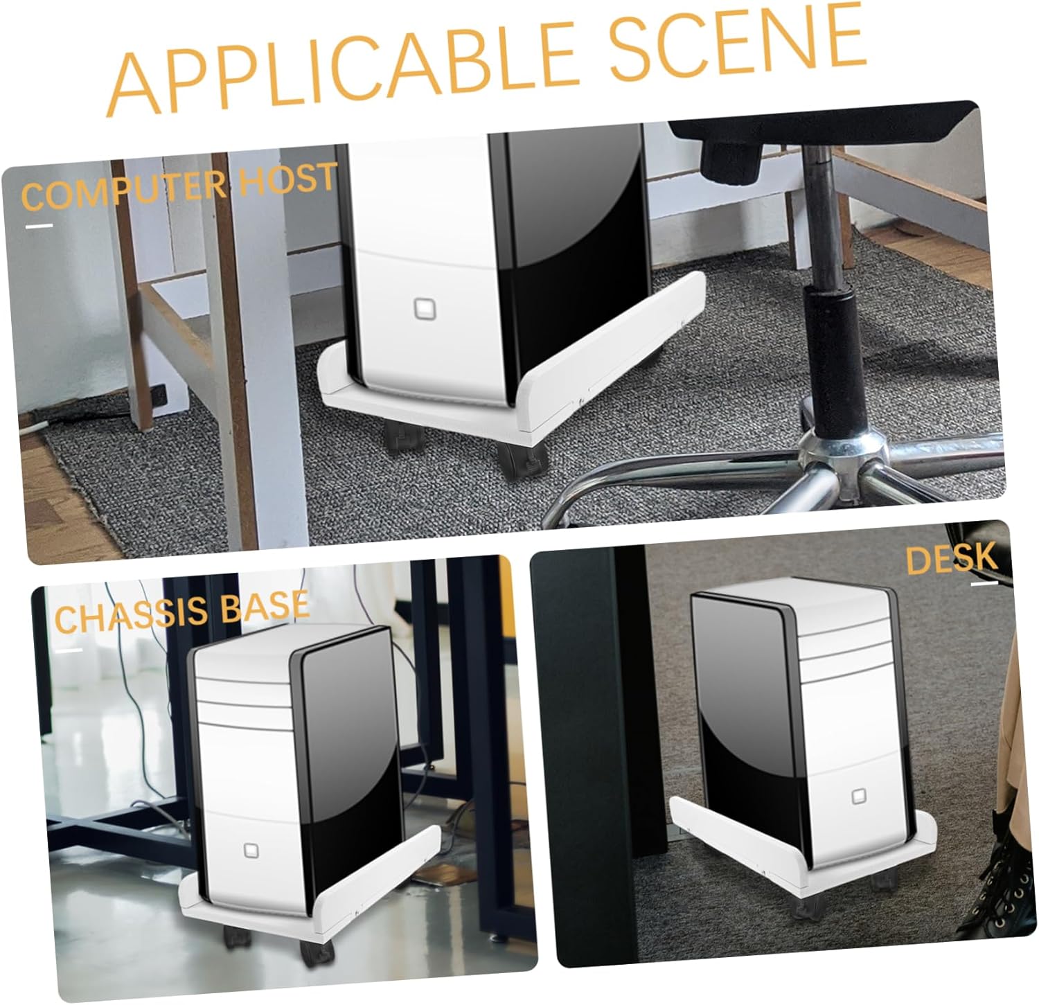 Gaming Accessories Rolling Computer Stand Desk Computer Holder Desk Wheels