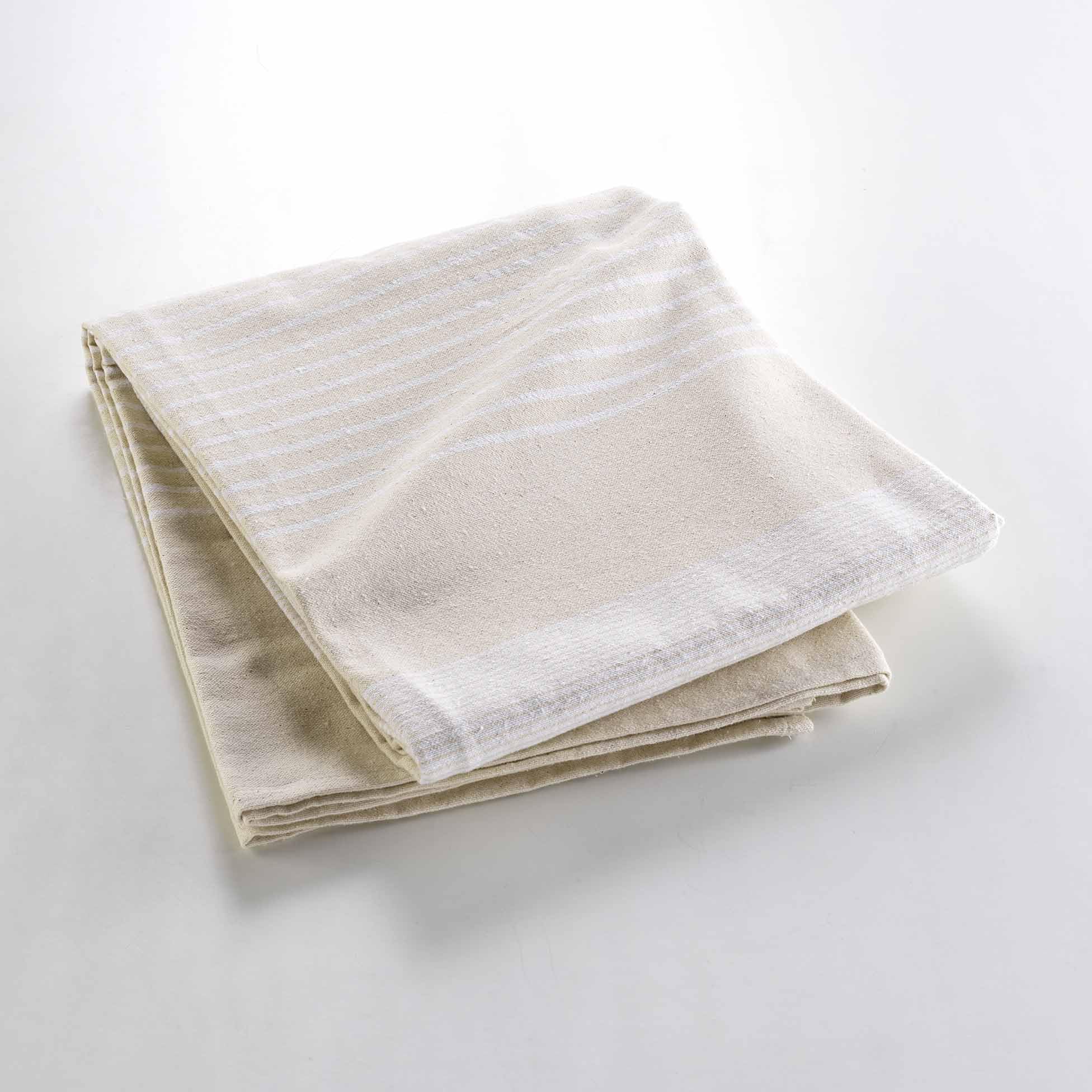 Douceur d'Intérieur, Couvre-Lit (240 x 260 cm) Adele Naturel, Coton & Polyester Tissé