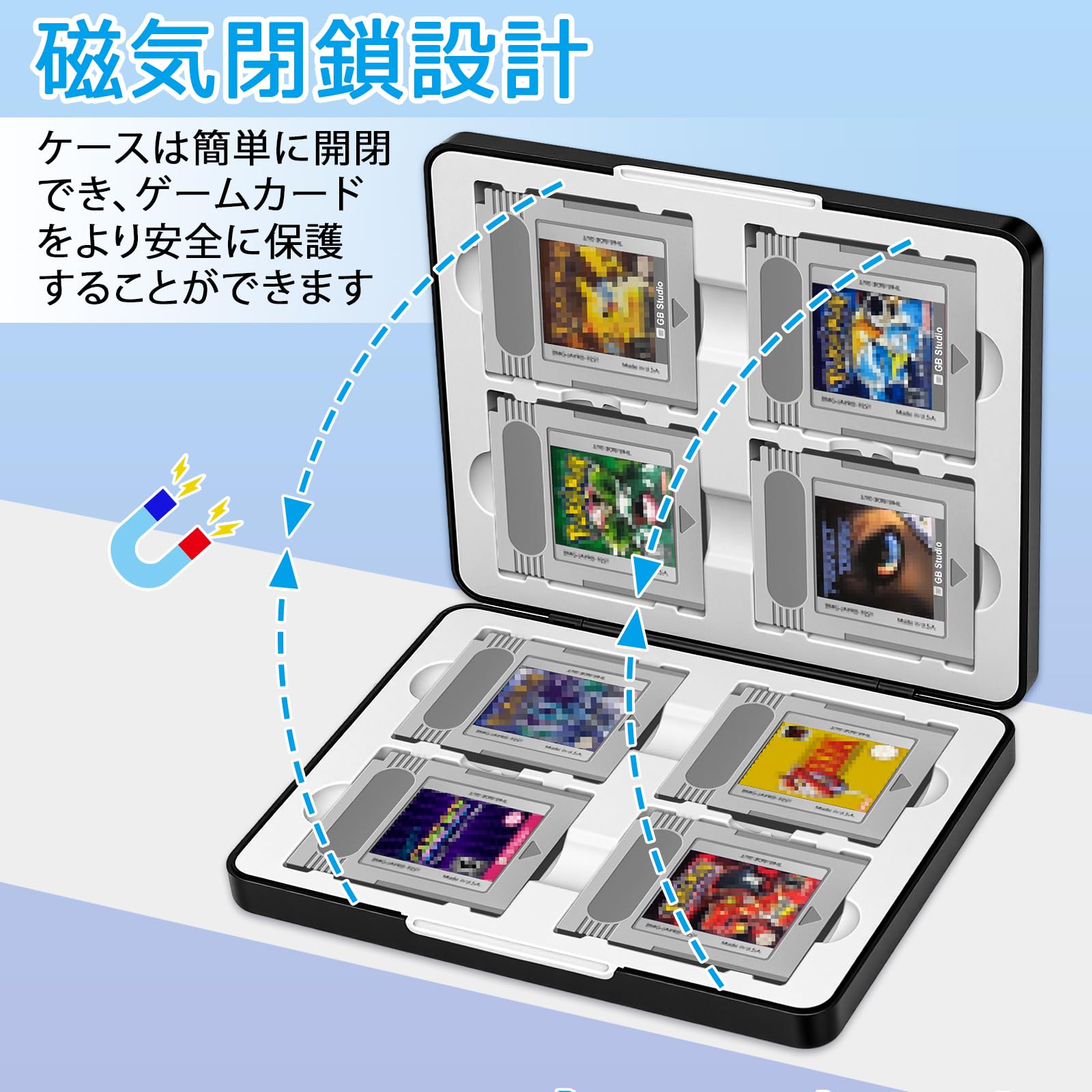Amazon | Homgaty GB ソフトケース 8枚収納可能 ゲームボーイ