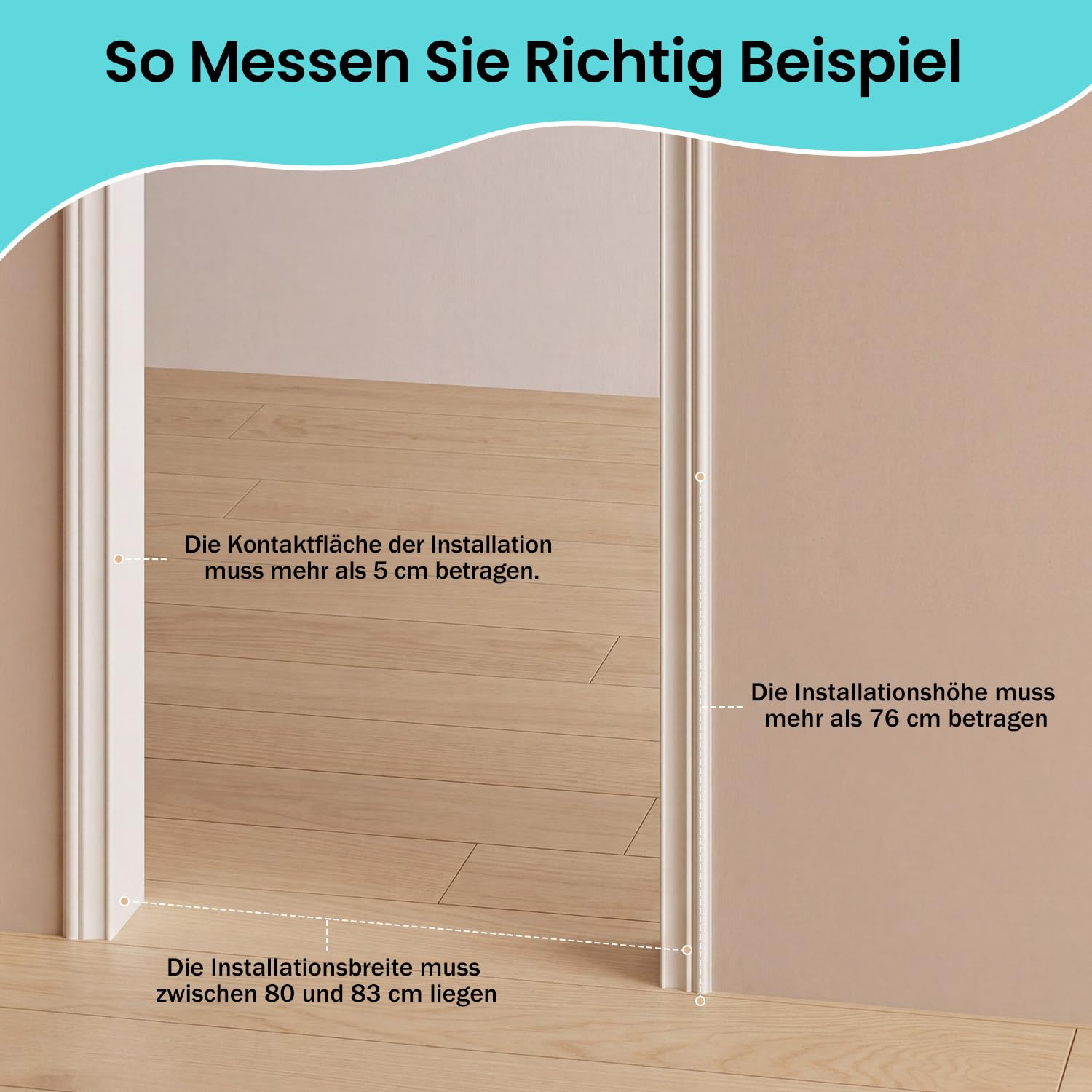 YEAUPE PRO Treppenschutzgitter Ohne Bohren, für Breiten 80-83 cm