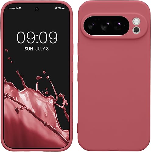 Miniatura 241 de kwmobile Funda compatible con Google Pixel 9 Pro - Funda protectora delgada de TPU para teléfono - Acabado mate suave - Negro mate NEGRO MATE,Piedra