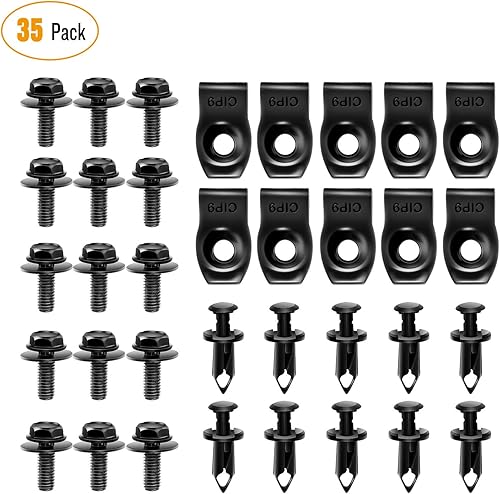 Miniatura 2 de GOOACC 620 clips de retención de automóvil, 16 tamaños más populares, removedor de sujetadores con 35 piezas de motor debajo de la cubierta,