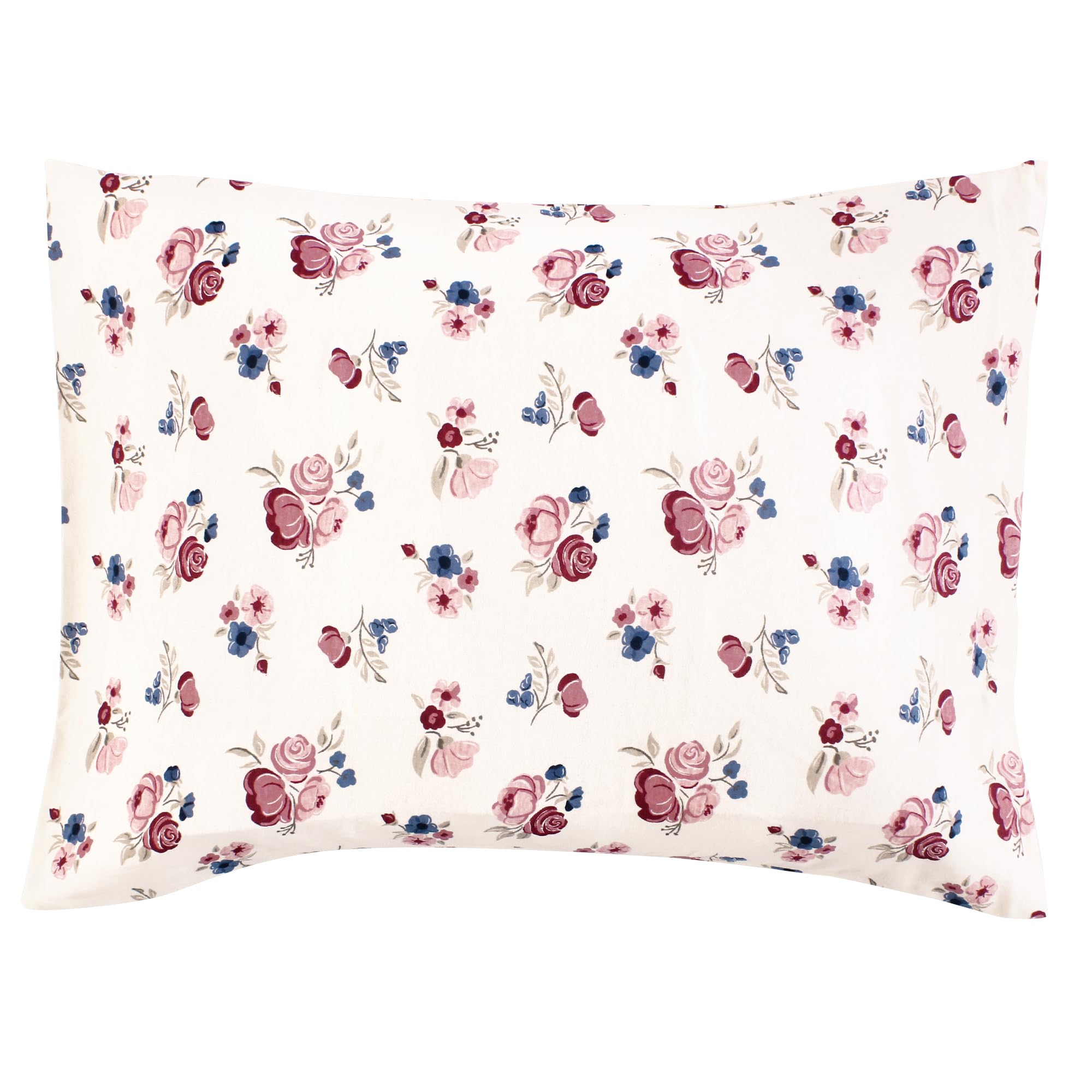 Hudson Baby Unisex Baby Cotton Toddler Pillow Case, Dusty Rose Floral, One Size
