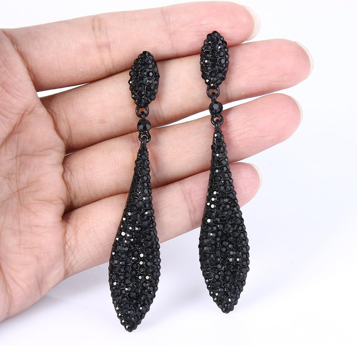 EVER FAITH Austrian Crystal Wedding Prom Jewelry Double Waterdrop Bridal Party Pierced Dangle Earrings for Women - Image 5