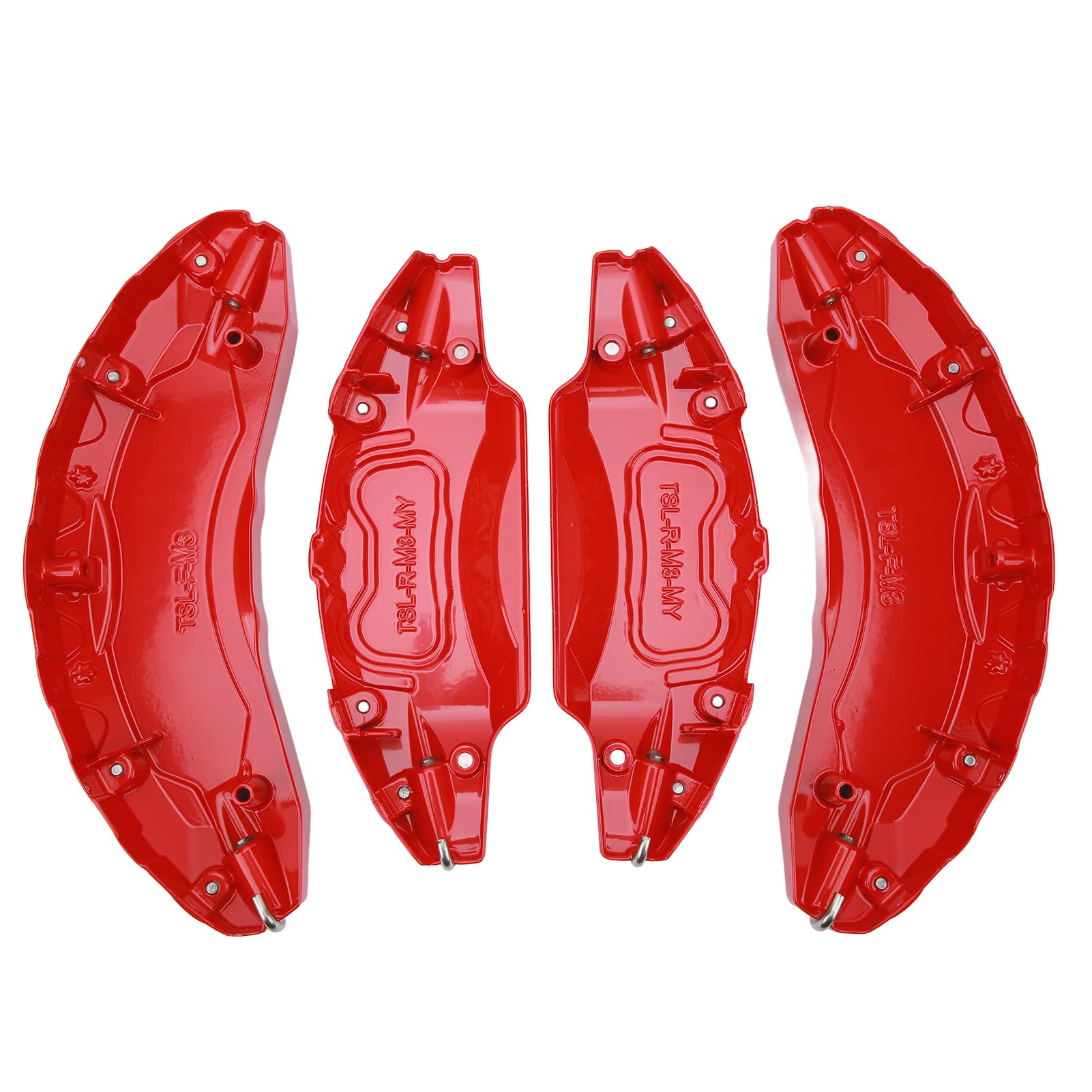 4 cubiertas de pinza de coche de aleación de aluminio para ruedas Tesla Model 3 de 18/19 pulgadas, color rojo, mejora el estilo, protege los frenos, fácil instalación