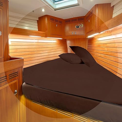 Miniatura 8 de Juego de sábanas de 800 hilos  Juego de sábanas universal en V 100% algodón egipto para colchones de hasta 8 pulgadas de profundidad, barco de