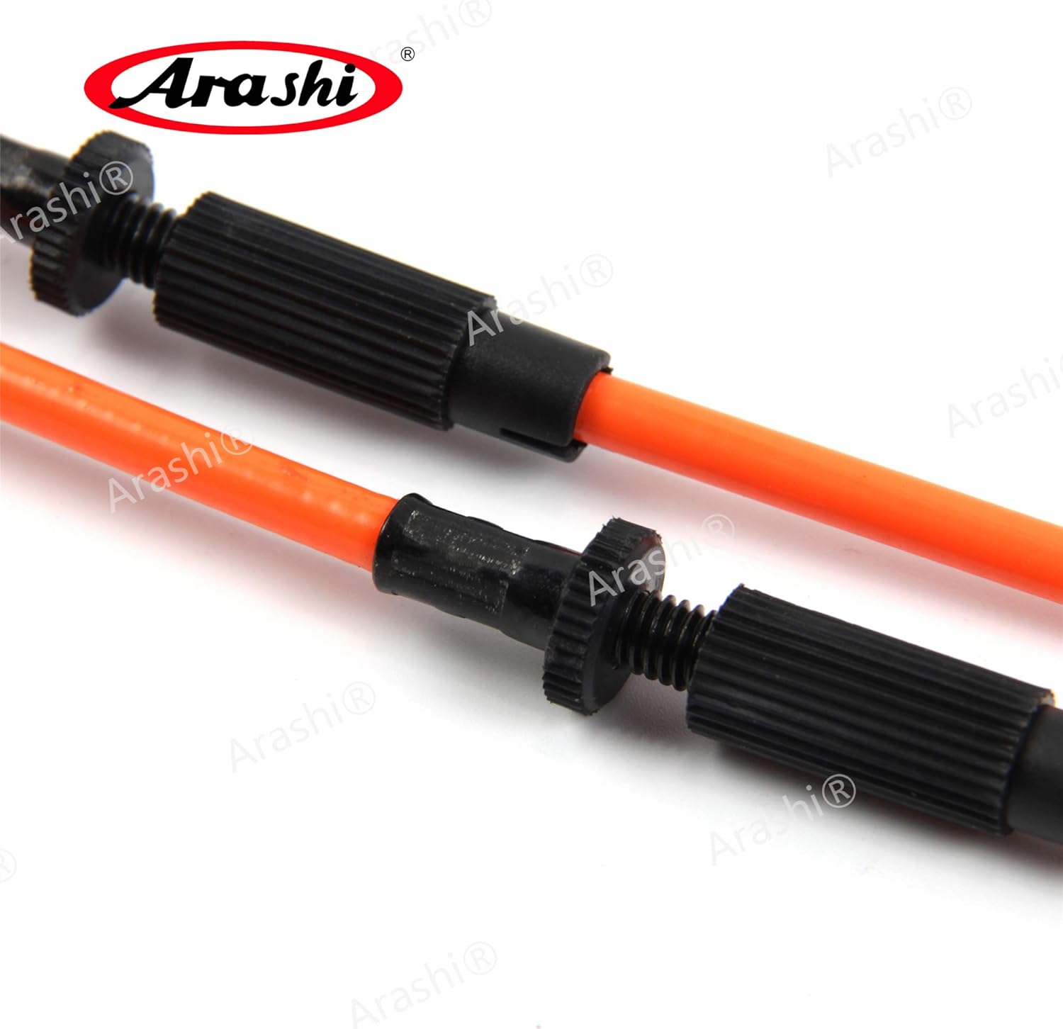 Arashi Throttle Cable for Kawasaki Ninja ZX6R 2007-2008, Stainless Wire Line and Rubber Motorcycle Replacement Accessories Parts Orange