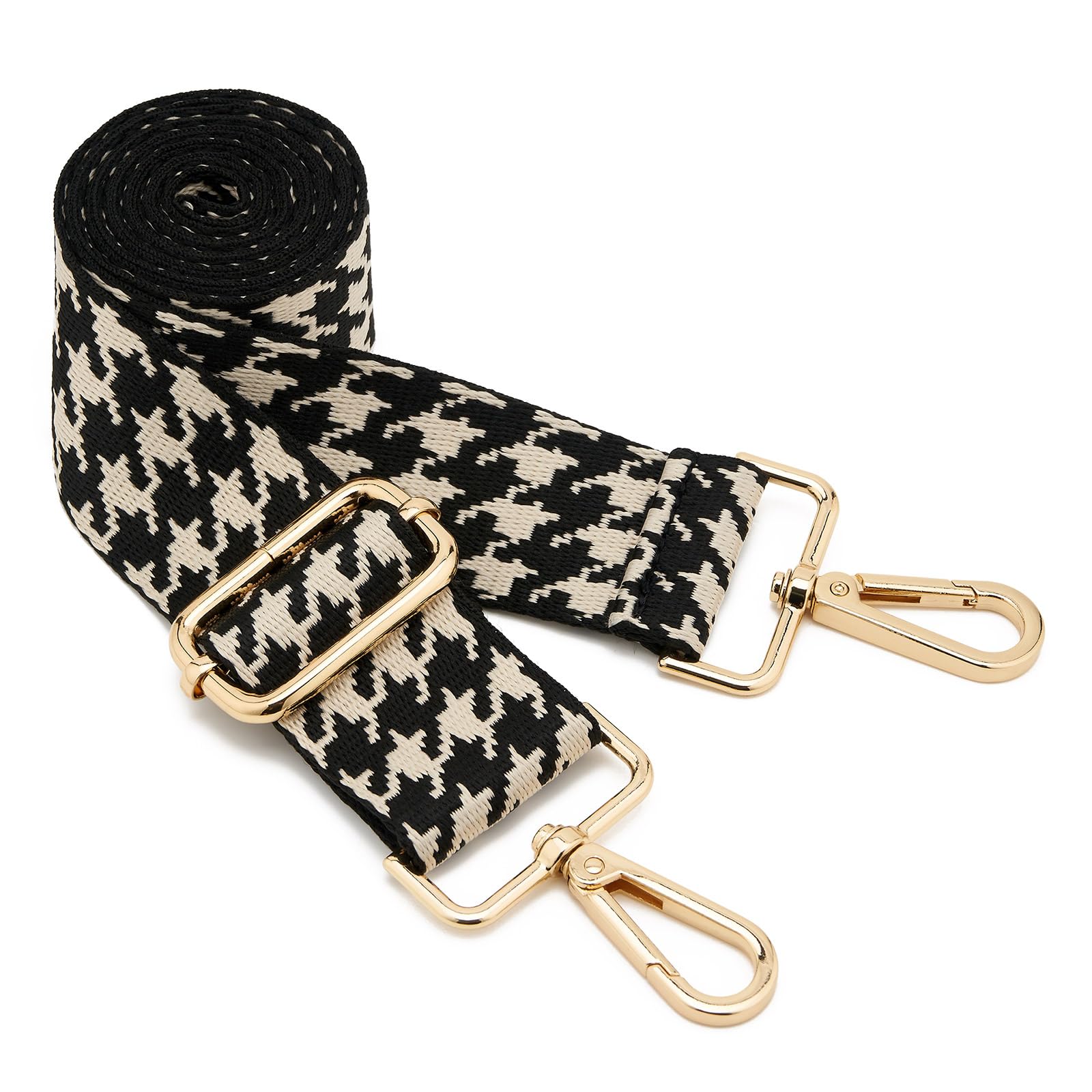 ZOOEASS Wide Shoulder Strap Adjustable Replacement Belt Guitar Style Crossbody Bag Handbag Strap Multicolor Canvas Straps(Wide:1.5in)(Color22)
