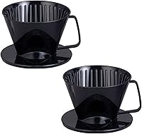 Vista 15 de Cono de Filtro de Café para Preparación Pour-Over de Fino, Tamaño Número 4, Rojo, Prepara de 8 a 12 Tazas