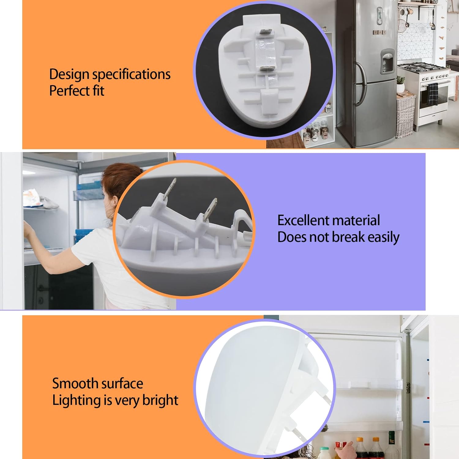 W11251749 W11602886 W11449273 Refrigerator Led Freezer Light Refrigerator LED Freezer Light Bulb Replace W11520324 W11468934 AP6986570 W11549780 AP7192759 AP7014432 fridge light bulb -2QA