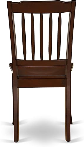 Miniatura 9 de East West Furniture ESDA3-MAH-W Eden - Juego moderno de 3 piezas que contiene una mesa redonda de madera con pedestal y 2 sillas de comedor, 30 x 30