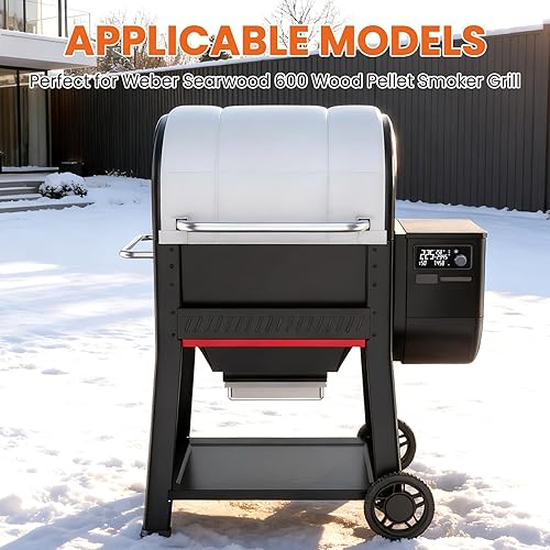 Miniatura 2 de Manta aislante para parrilla Weber Searwood 600, manta aislante de repuesto para Weber Searwood 600, manta para parrilla de pellets, ahorra calor