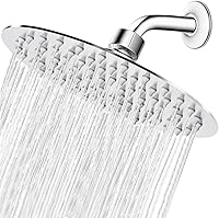 NearMoon 8 Inch High Pressure Rain Shower Head - Stainless Steel Rainfall, Chrome Finish, Pressure Boosting for Low Water Areas